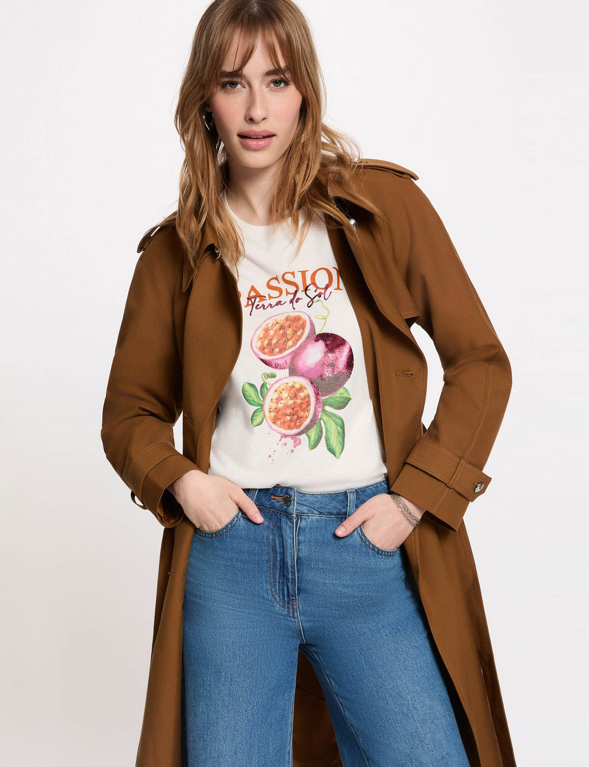 Trench Longo Cintado — Morgan | Golden Brown