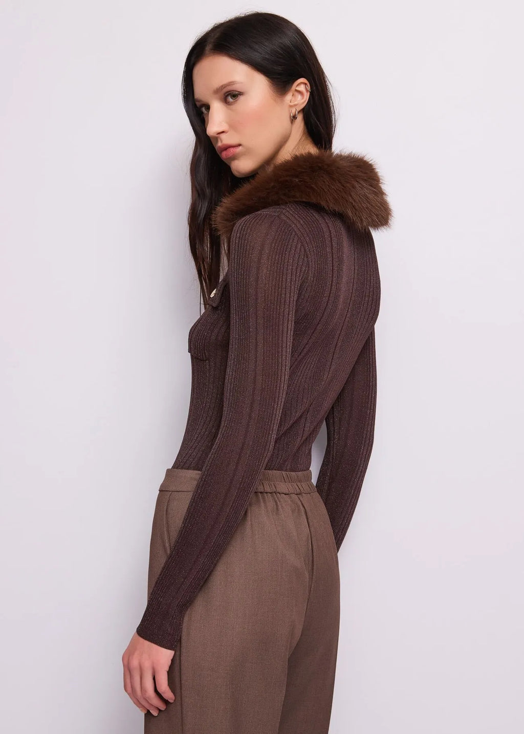 Cardigan com Pelo Sintético — Gaudi
