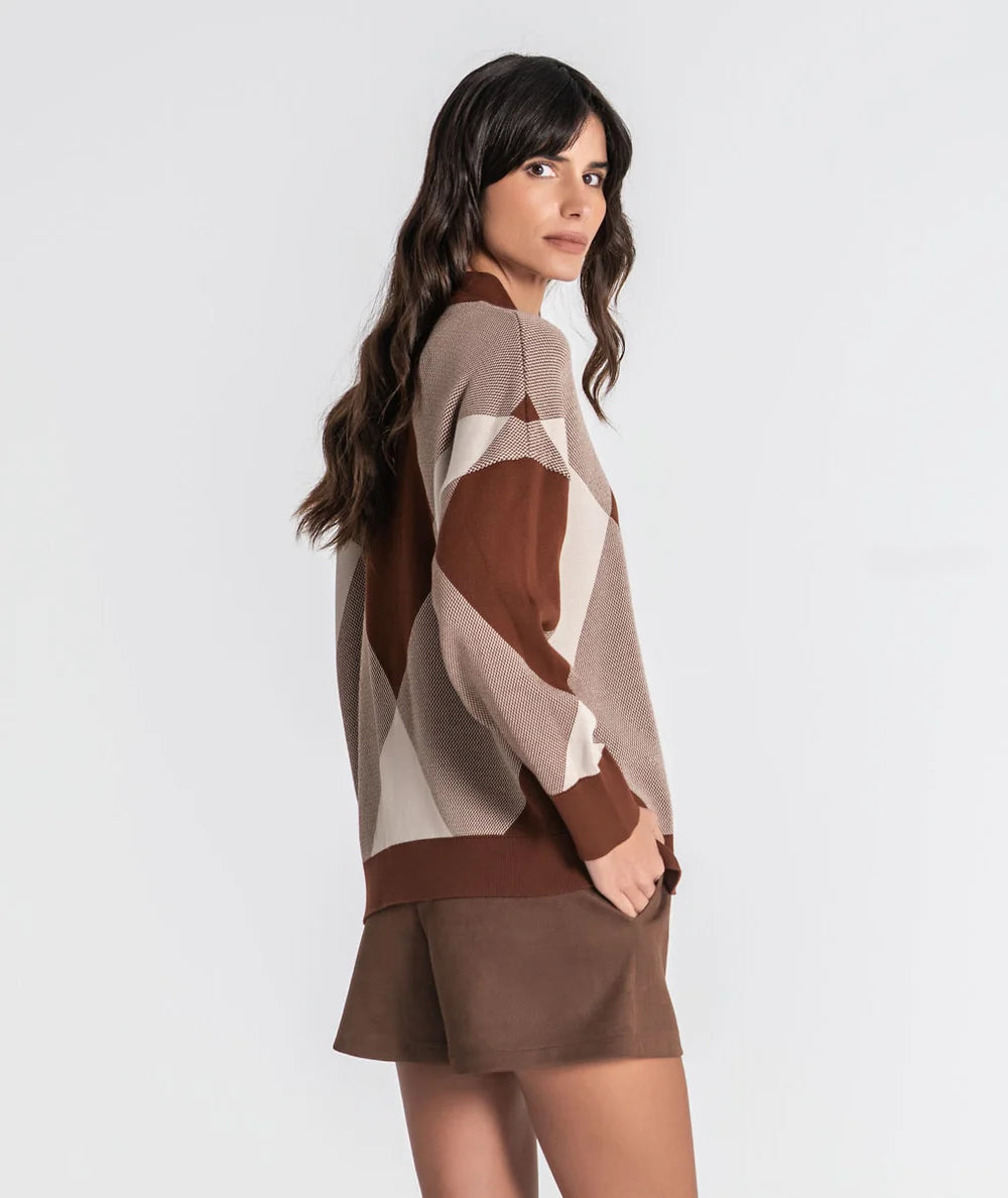 Camisola Gola Polo com Losangos — Ruga | Torrado