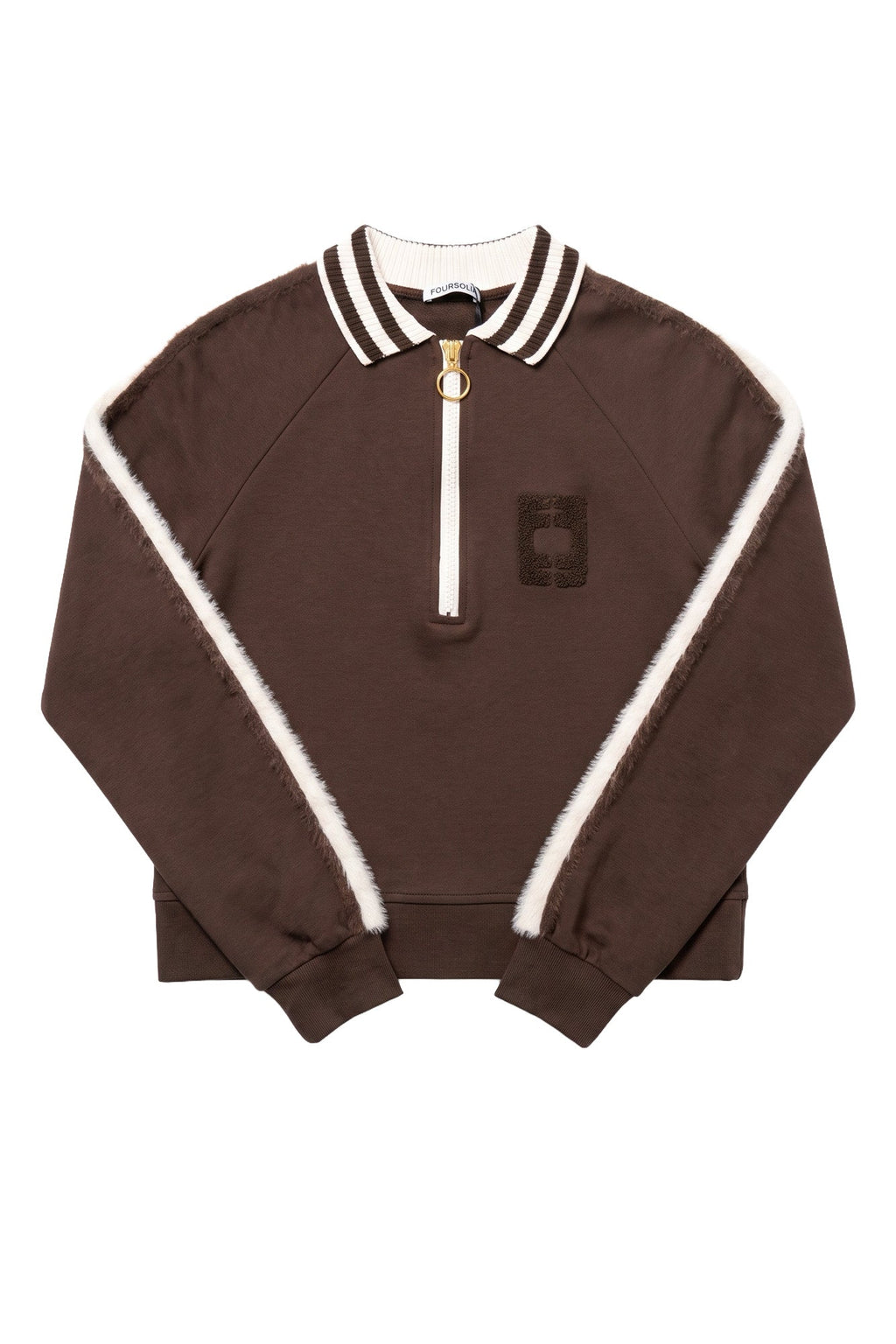 Sweat Polo com Tira Recta Foursoul | Castanho