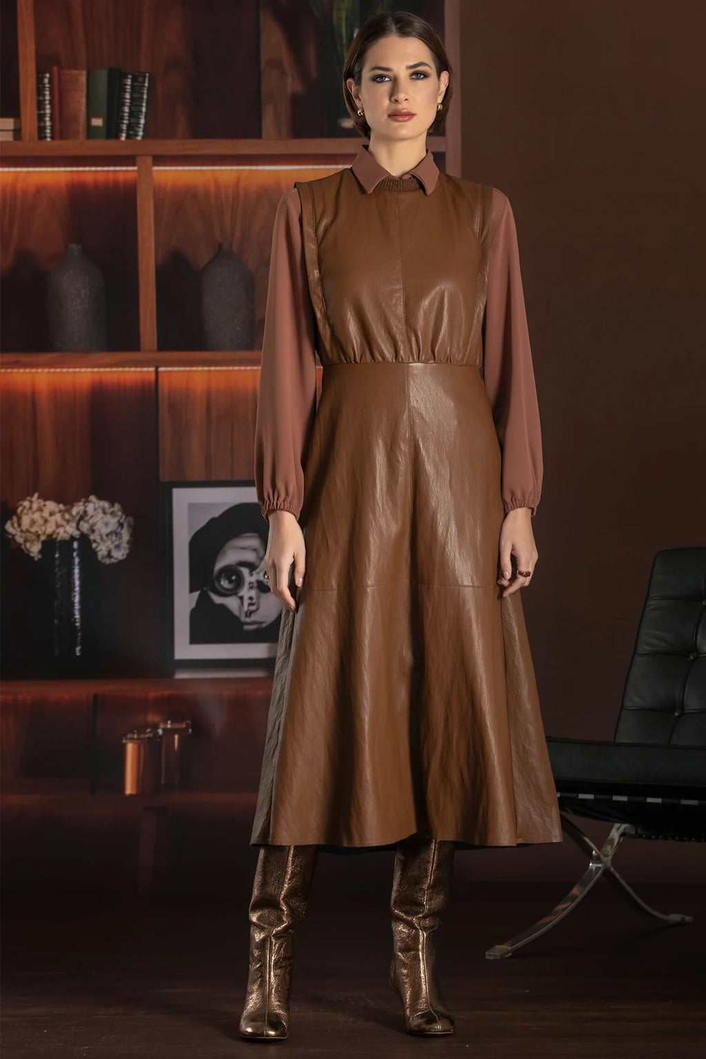Vestido Midi Ecopele - FOURSOUL