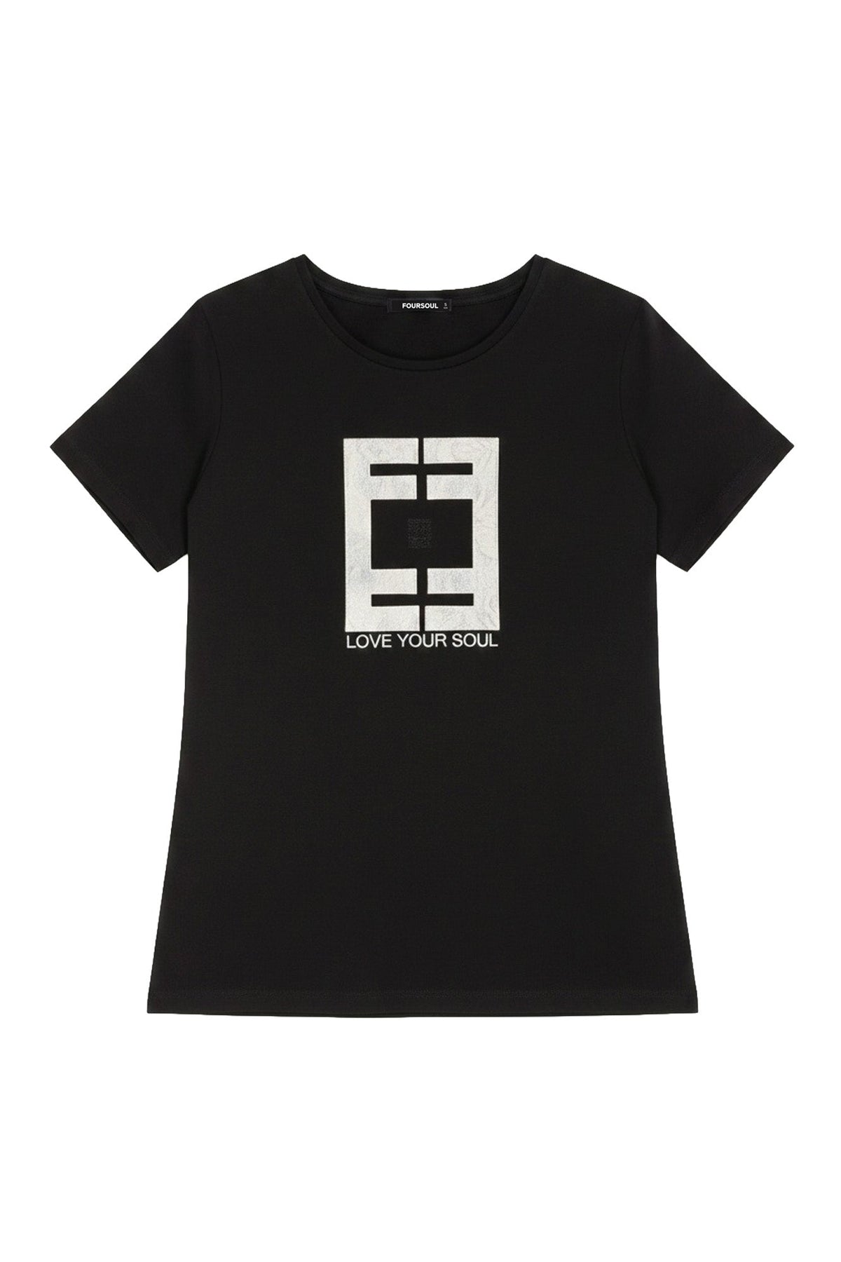 T-Shirt com Painel — Foursoul | Preto