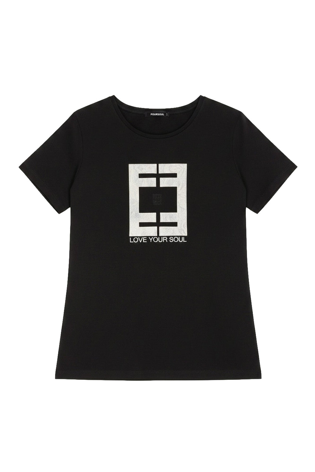 T-Shirt com Painel — Foursoul | Preto frente