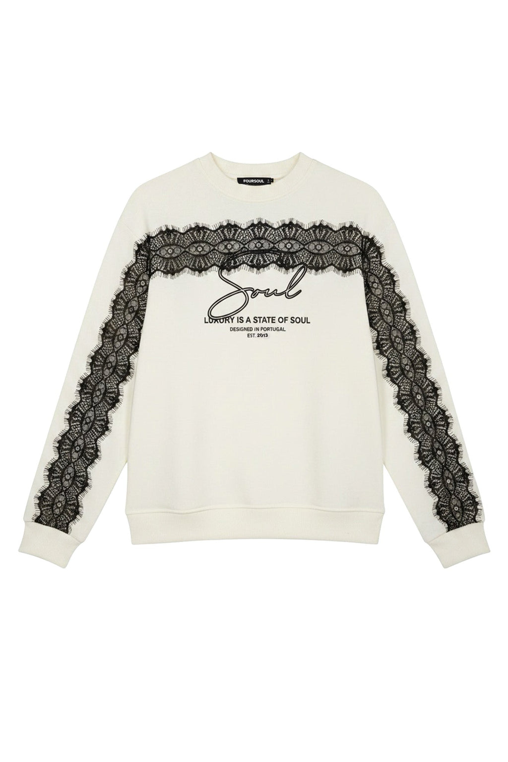 Sweat com Fita de Renda Foursoul | Cru