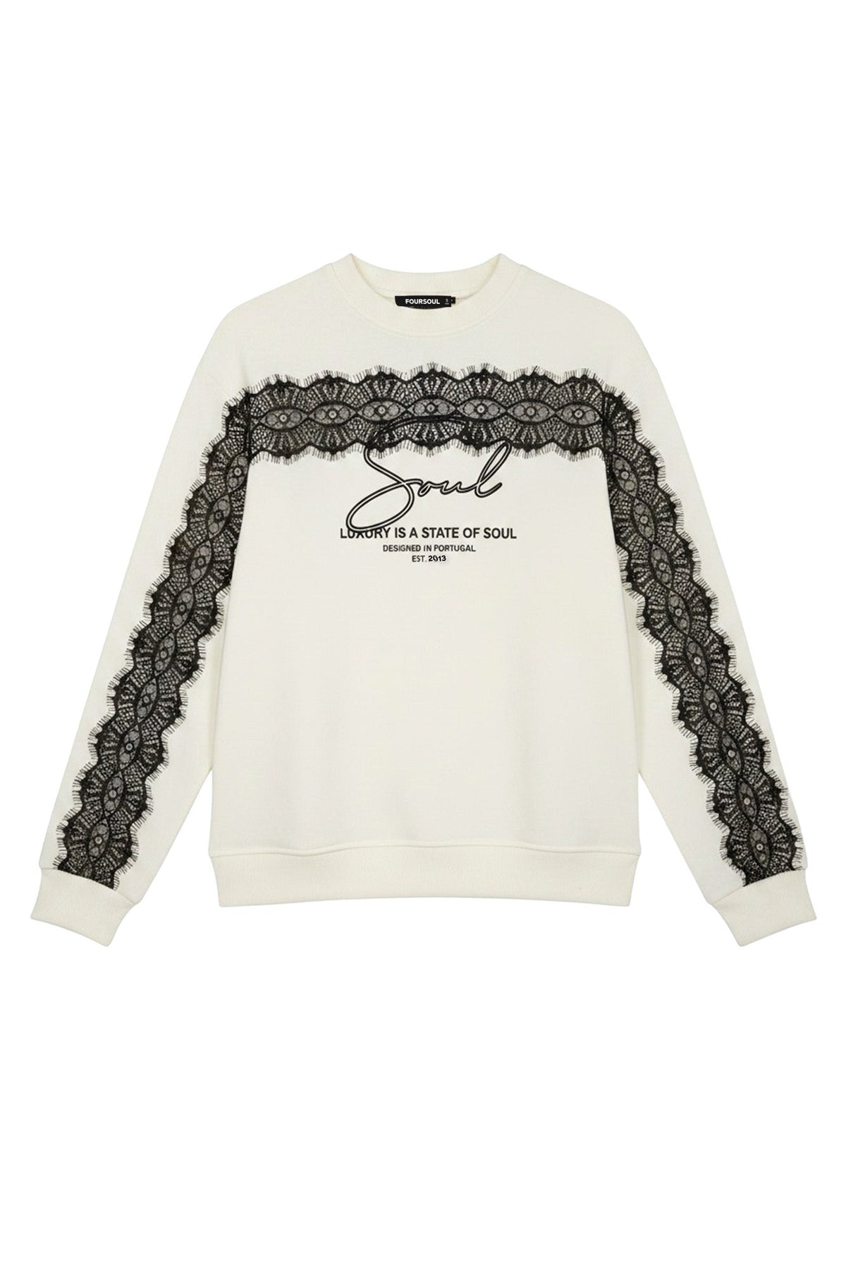Sweat com Fita de Renda Foursoul | Cru