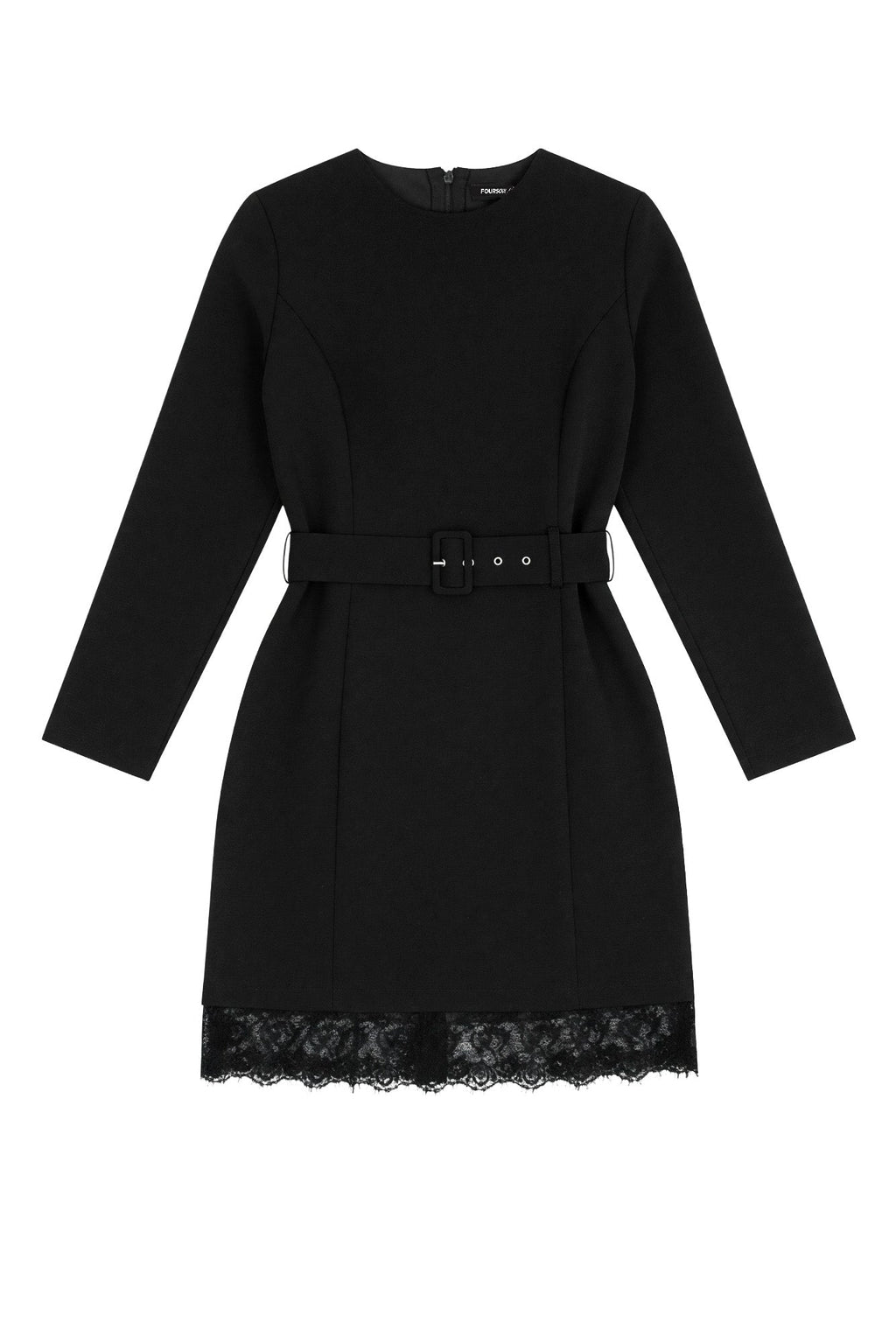 Vestido Curto com Renda — Foursoul | Preto