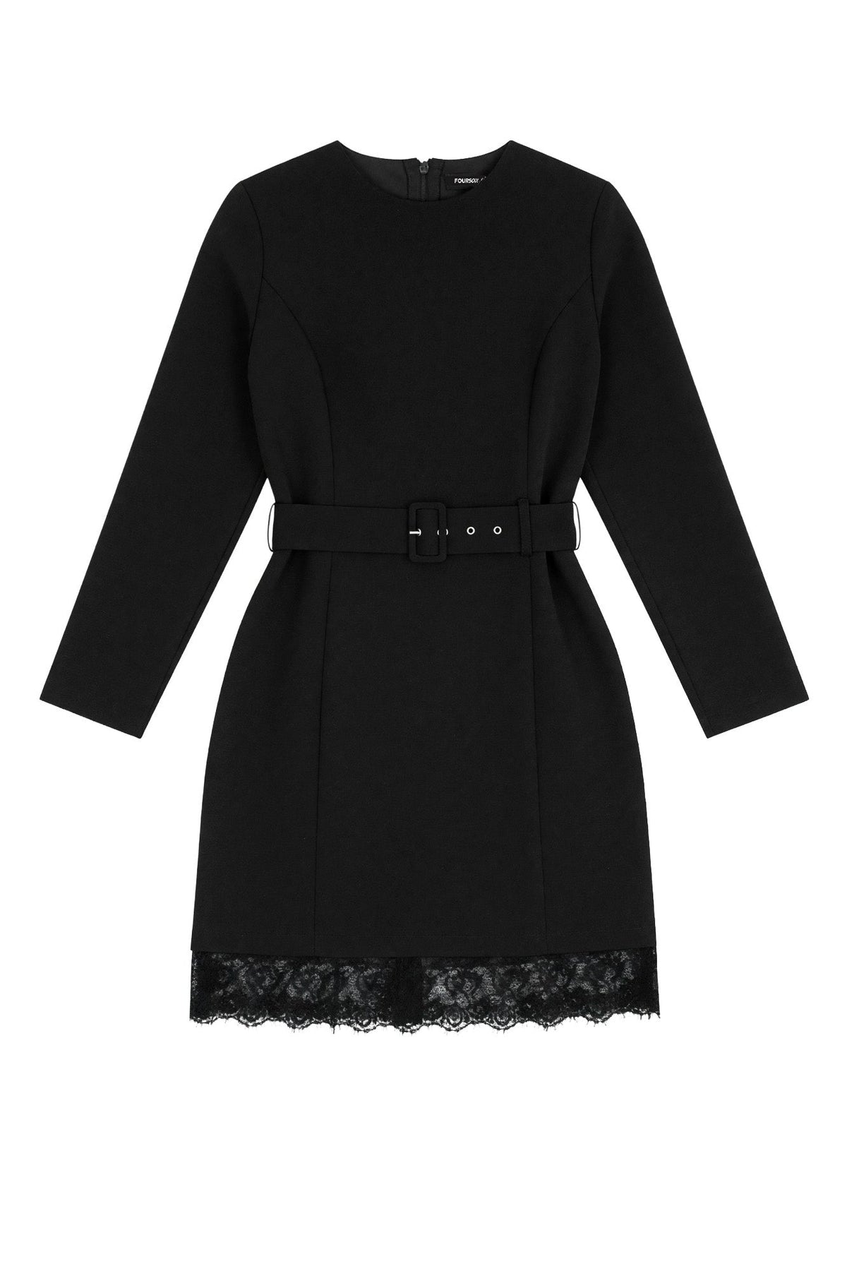 Vestido Curto com Renda — Foursoul | Preto