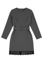 Vestido Curto com Renda — Foursoul | Cinzento frente