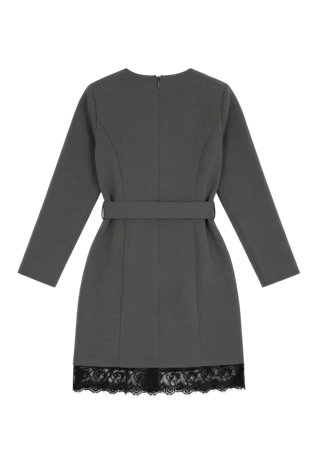 Vestido Curto com Renda — Foursoul | Cinzento costas