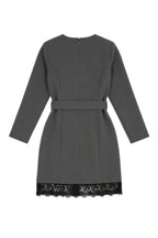 Vestido Curto com Renda — Foursoul | Cinzento costas