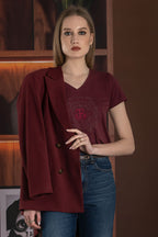 T-Shirt Urban Nomad — Foursoul | Bordeaux detalhe