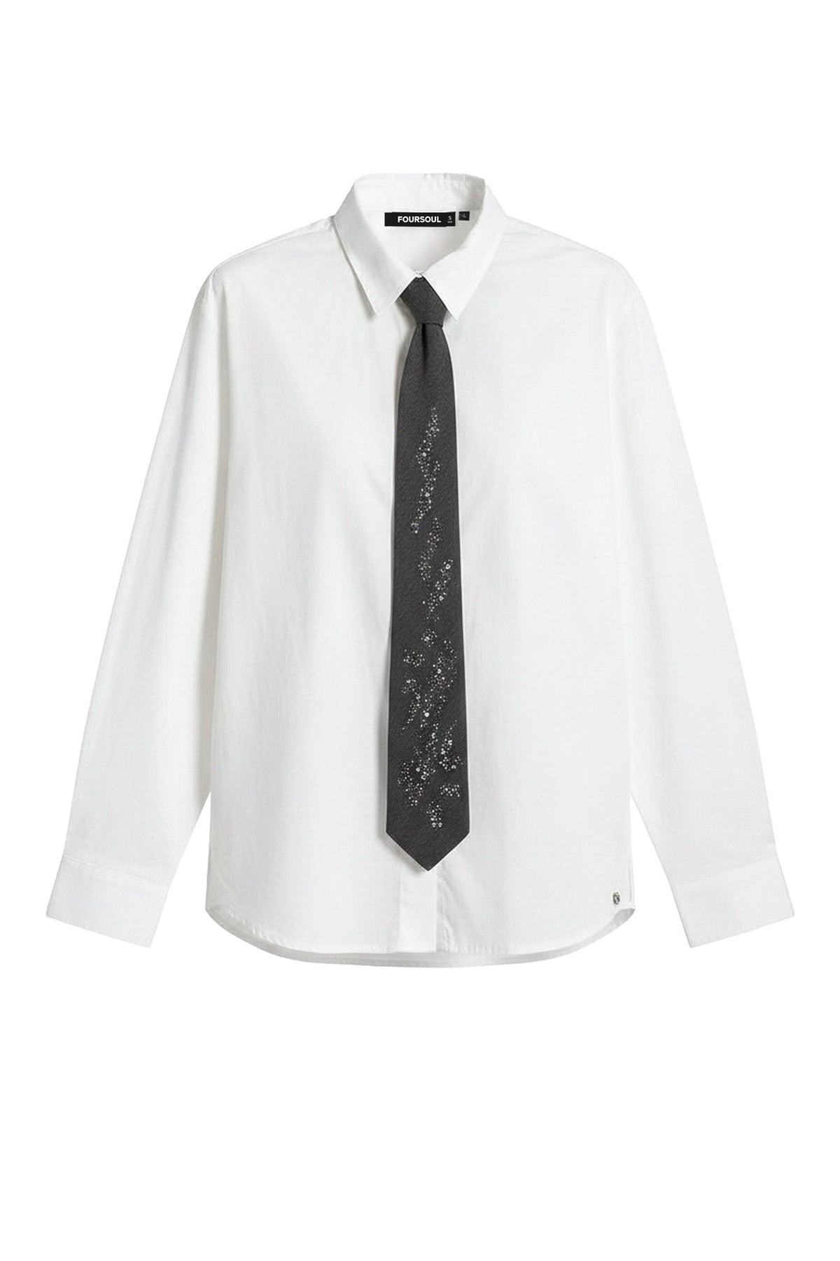Camisa com Gravata — Foursoul | Branco frente