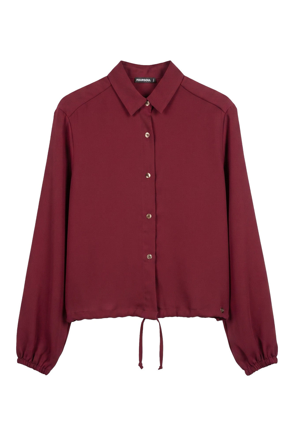 Camiseiro com Ajuste Liso — Foursoul | Bordeaux frente