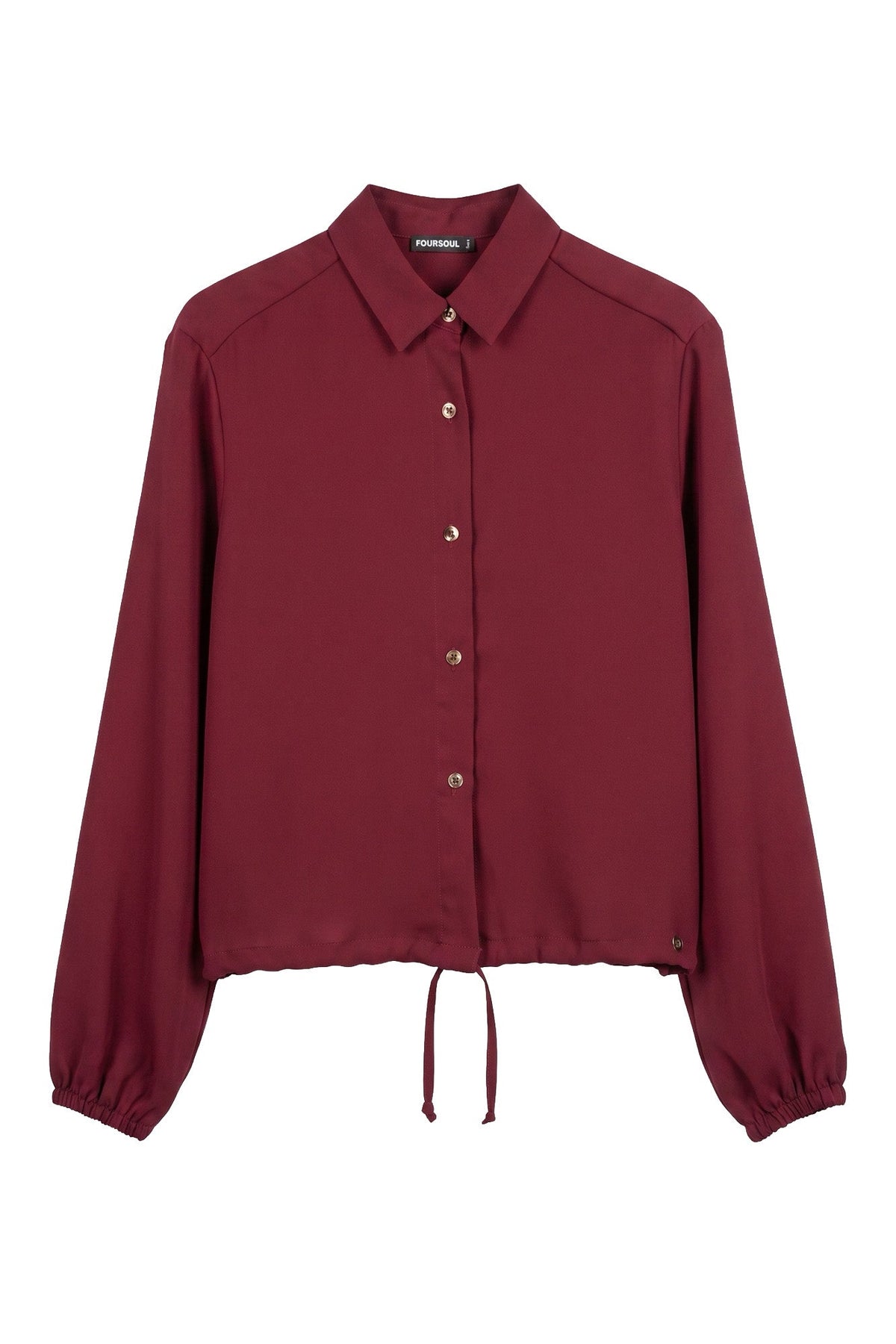 Camiseiro com Ajuste Liso — Foursoul | Bordeaux frente