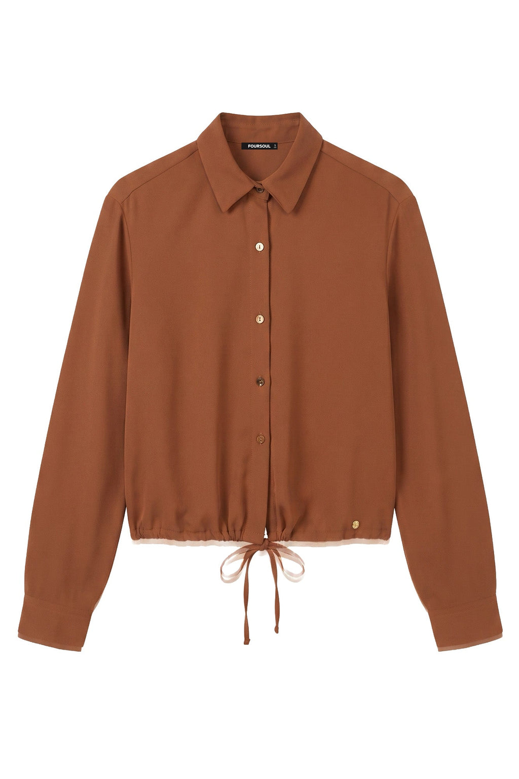 Camiseiro com Ajuste Liso — Foursoul | Castanho frente