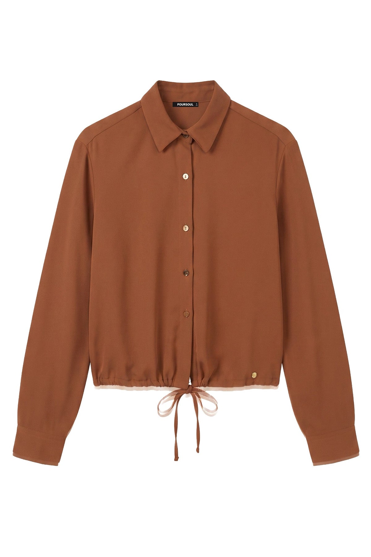 Camiseiro com Ajuste Liso — Foursoul | Castanho frente