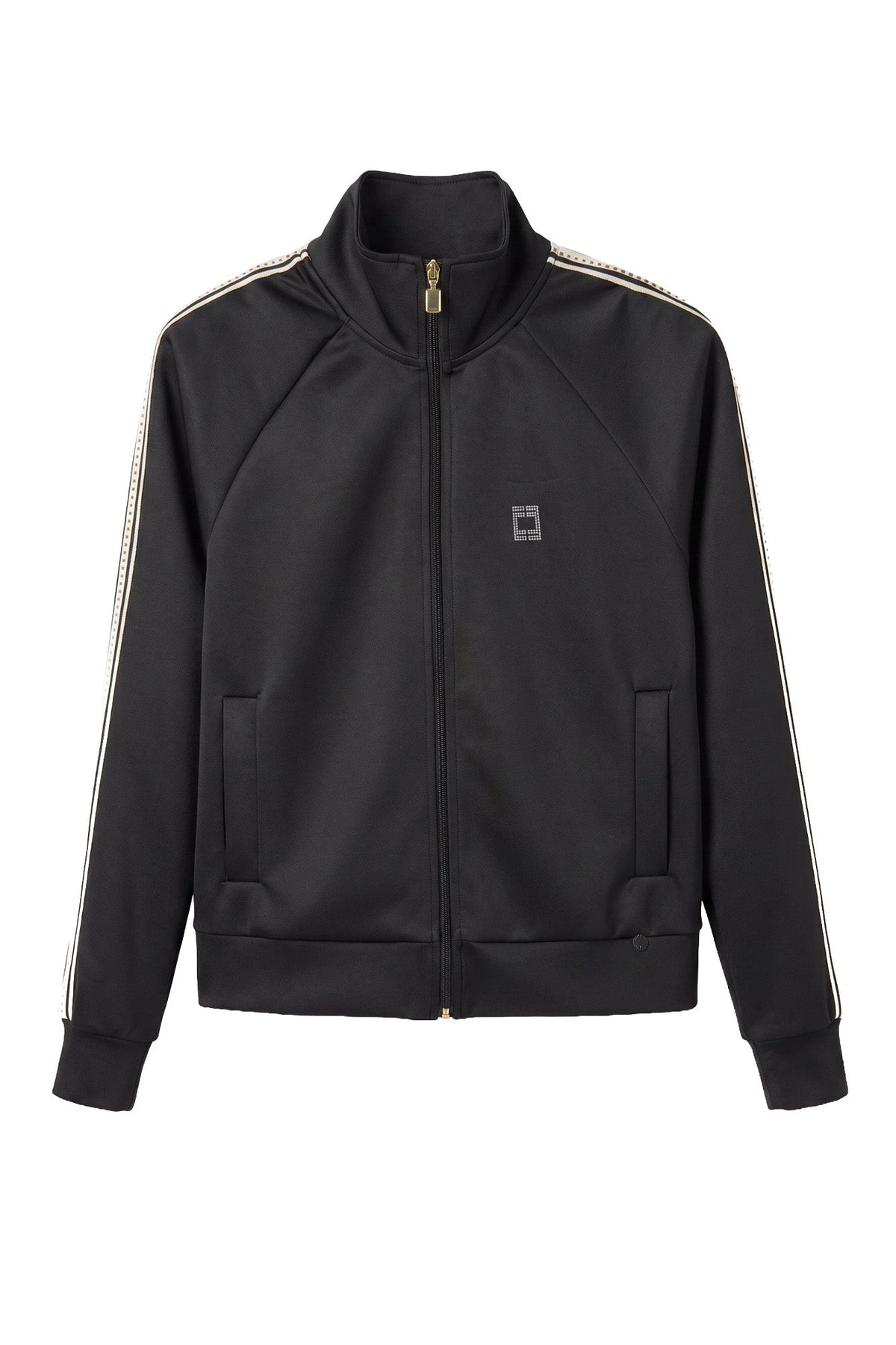 Bomber com Tira Recta e Cristais Foursoul | Preto