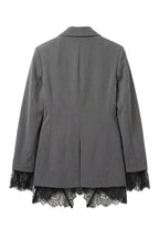 Blazer com Fitas de Renda Foursoul | Cinzento