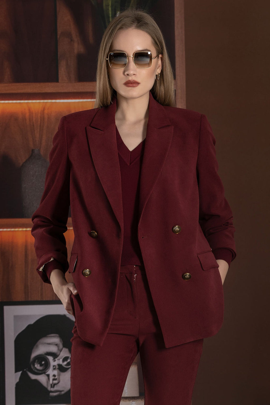 Blazer de Veludo — Foursoul | Bordeaux detalhe