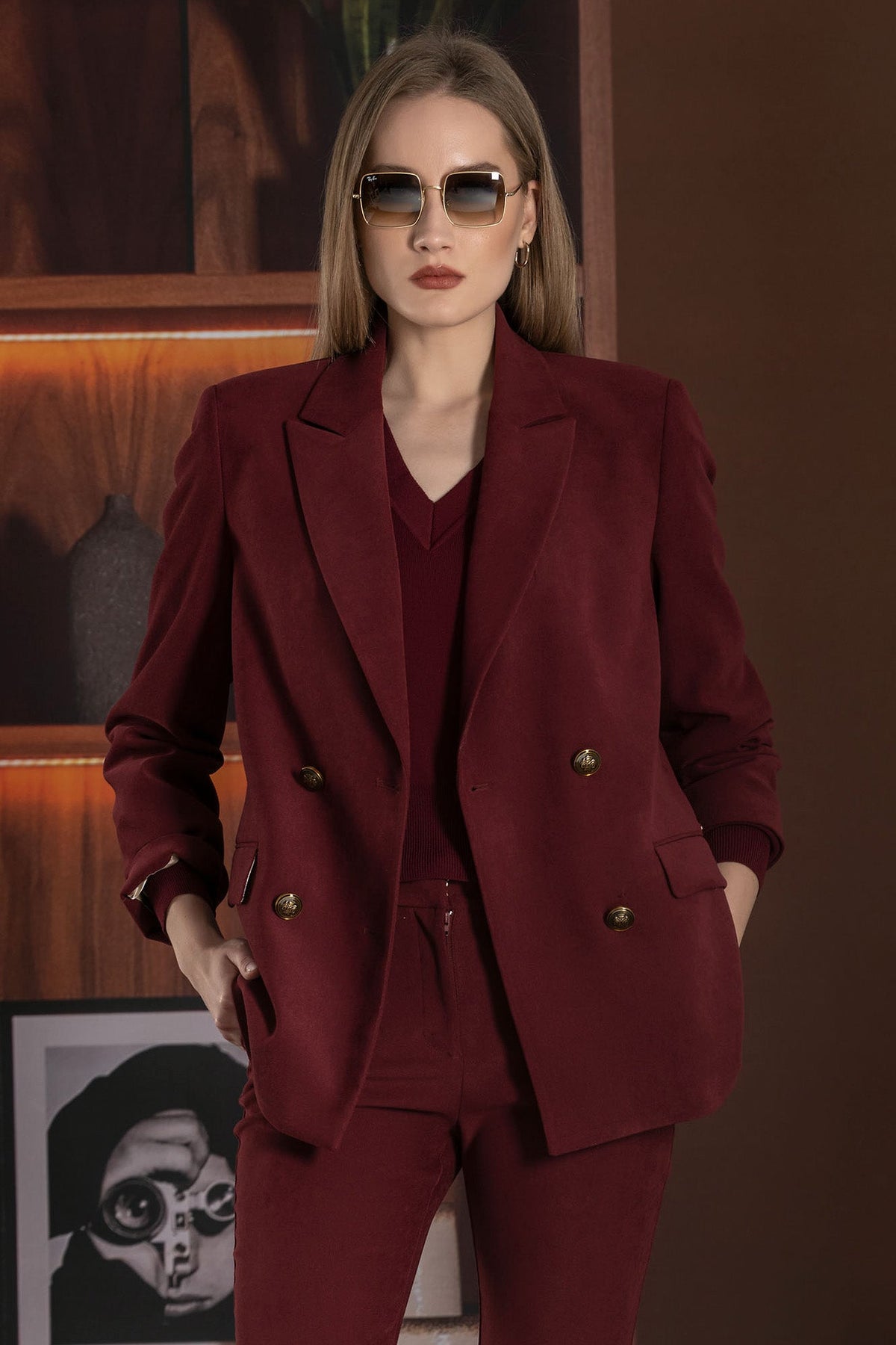 Blazer de Veludo — Foursoul | Bordeaux detalhe
