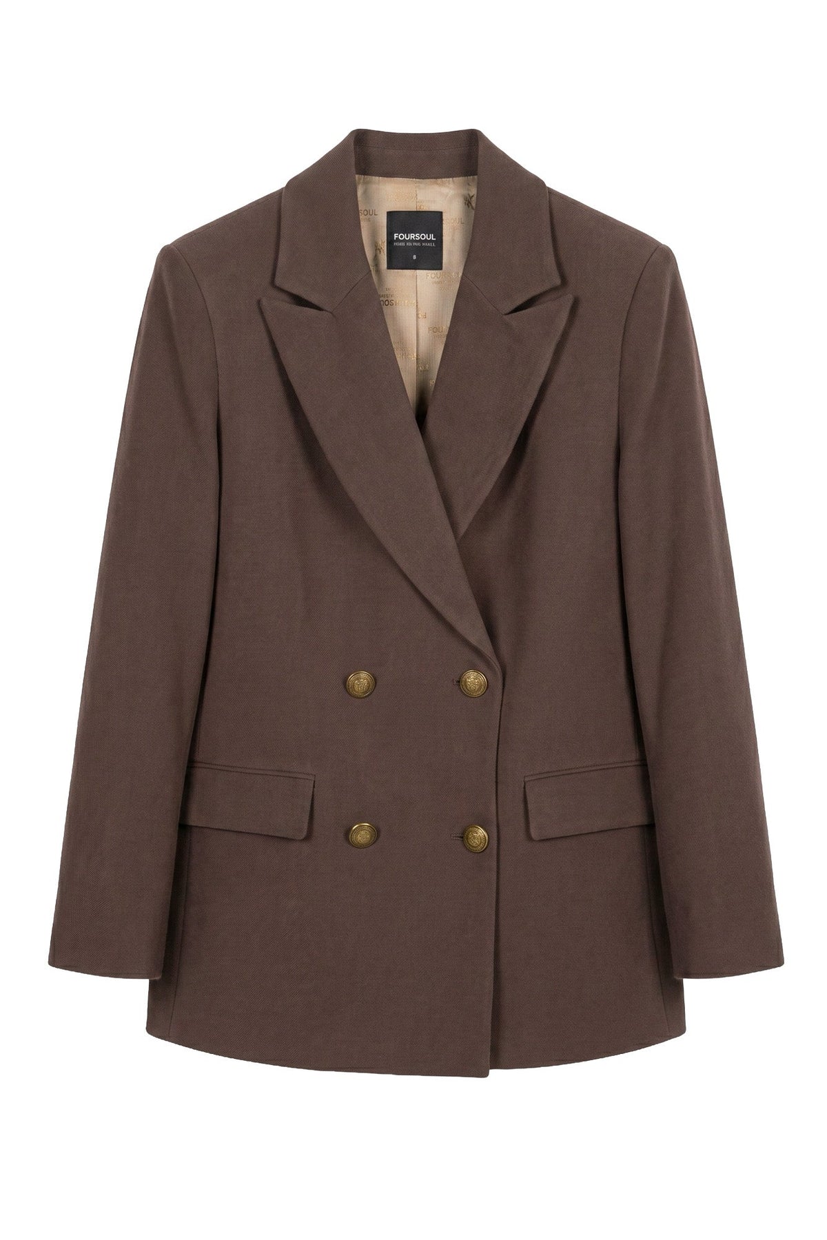 Blazer de Veludo — Foursoul | Castanho frente