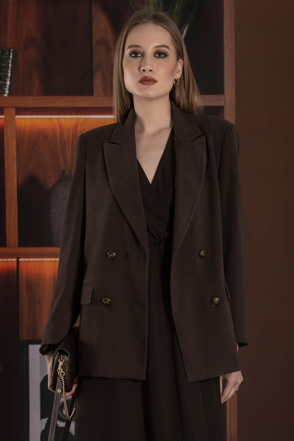 Blazer de Veludo — Foursoul | Castanho detalhe