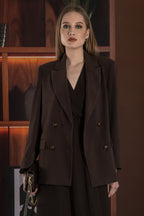 Blazer de Veludo — Foursoul | Castanho detalhe