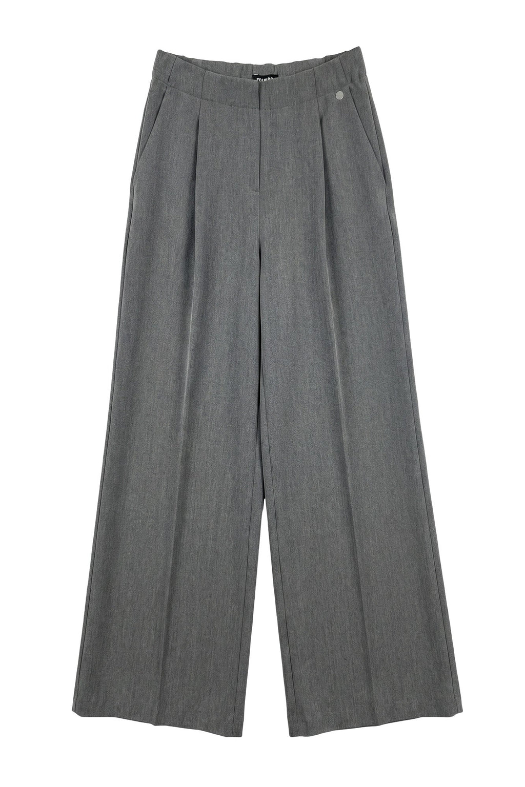 Calça Pantalona com Fecho Lateral Foursoul | Cinzento