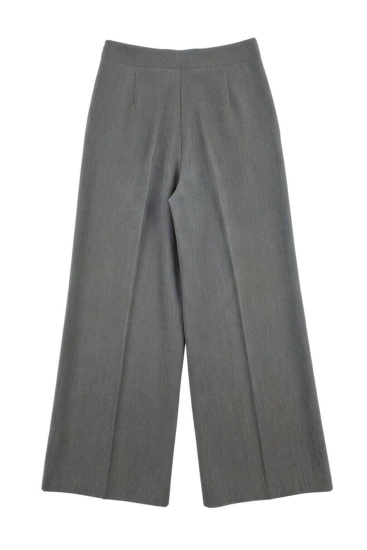 Calça Pantalona com Fecho Lateral Foursoul | Cinzento