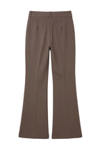 Calça de Sarja com Botões — Foursoul | Castanho costas