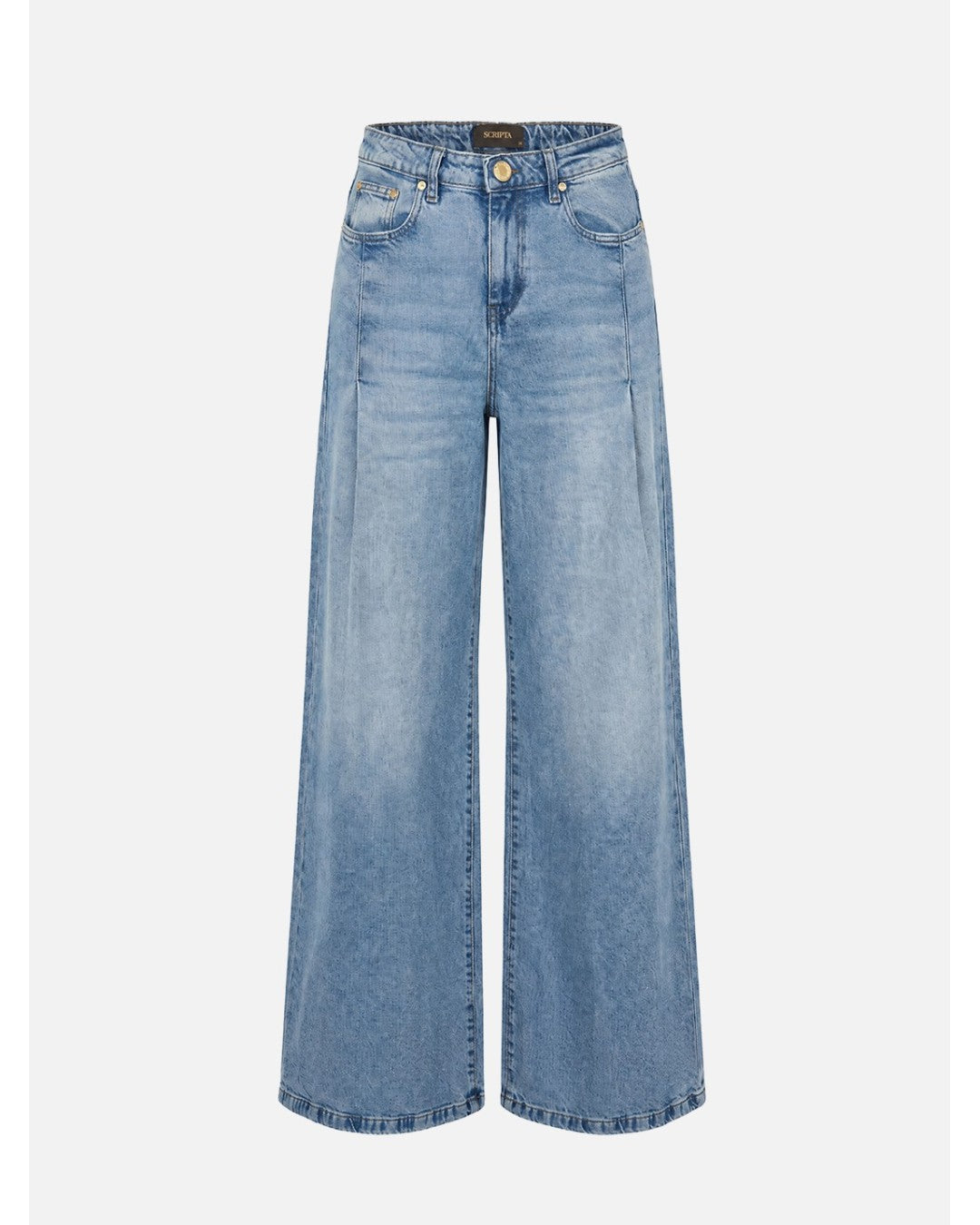Jeans Wide Leg com Pregas — Scripta